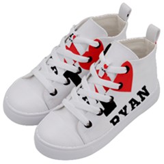 I Love Ryan Kids  Mid-top Canvas Sneakers by ilovewhateva