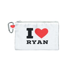 I Love Ryan Canvas Cosmetic Bag (small) by ilovewhateva