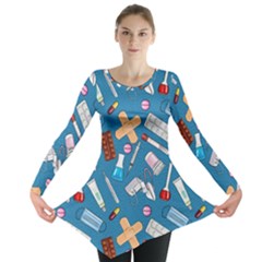 Medicine Pattern Long Sleeve Tunic  by SychEva