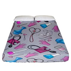 Medicine Fitted Sheet (king Size) by SychEva