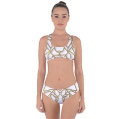 Lion Face Wildlife Crown Criss Cross Bikini Set by Semog4