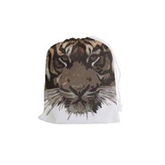 Tiger Comic Cartoon Animal Drawstring Pouch (medium) by Semog4