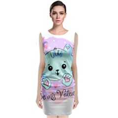 Cat Valentine-s Day Valentine Classic Sleeveless Midi Dress by Semog4