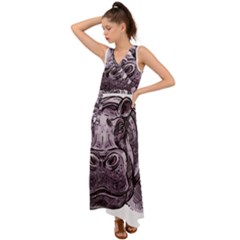 Hippopotamus Animal Wildlife Hippo V-neck Chiffon Maxi Dress by Semog4