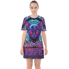 Gamer Life Sixties Short Sleeve Mini Dress by minxprints