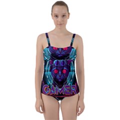 Gamer Life Twist Front Tankini Set by minxprints