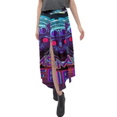 Gamer Life Velour Split Maxi Skirt by minxprints