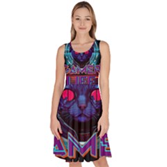 Gamer Life Knee Length Skater Dress With Pockets by minxprints