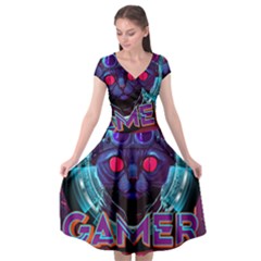 Gamer Life Cap Sleeve Wrap Front Dress by minxprints