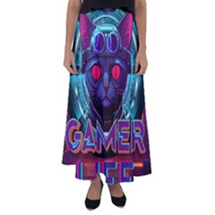 Gamer Life Flared Maxi Skirt by minxprints