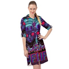 Gamer Life Long Sleeve Mini Shirt Dress by minxprints