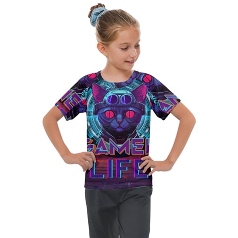 Gamer Life Kids  Mesh Piece Tee by minxprints