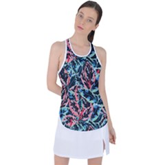 Leaves Leaf Pattern Patterns Colorfu Racer Back Mesh Tank Top by Semog4