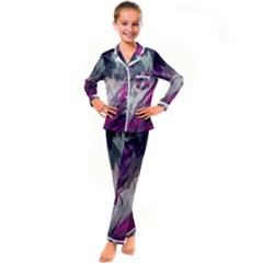 Colorful Artistic Pattern Design Kid s Satin Long Sleeve Pajamas Set by Semog4