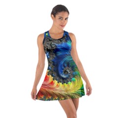 Colorful Digital Art Fractal Design Cotton Racerback Dress by Semog4