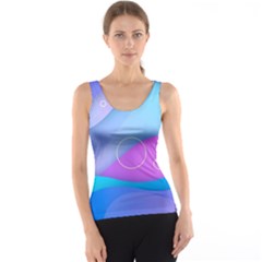 Colorful Blue Purple Wave Tank Top by Semog4