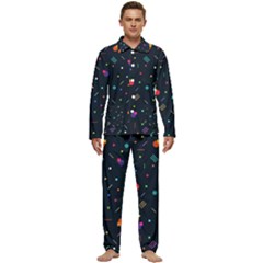 Abstract Minimalism Digital Art Abstract Men s Long Sleeve Velvet Pocket Pajamas Set by Semog4