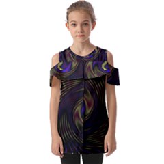 Manadala Twirl Abstract Fold Over Open Sleeve Top by Semog4