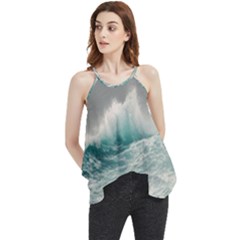 Big Storm Wave Flowy Camisole Tank Top by Semog4