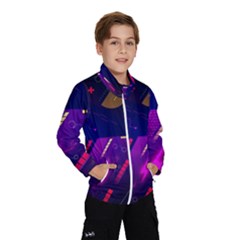Colorful Abstract Background Creative Digital Art Colorful Geometric Artwork Kids  Windbreaker by Semog4