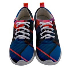 Minimalist Abstract Shaping Abstract Digital Art Minimalism Women Athletic Shoes by Semog4