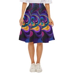 Colorful Waves Abstract Waves Curves Art Abstract Material Material Design Classic Short Skirt by Semog4