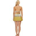 Texture Pattern Macro Glass Of Beer Foam White Yellow Art Vintage Style Bikini Top and Skirt Set  View4