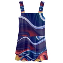 Wave Of Abstract Colors Kids  Layered Skirt Swimsuit by Semog4