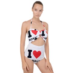 I Love Ronald Scallop Top Cut Out Swimsuit by ilovewhateva