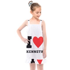 I Love Kenneth Kids  Overall Dress by ilovewhateva