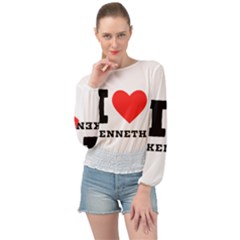 I Love Kenneth Banded Bottom Chiffon Top by ilovewhateva