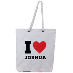 I Love Joshua Full Print Rope Handle Tote (large) by ilovewhateva