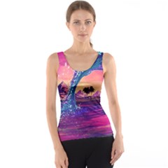 Retro Wave Ocean Tank Top by Semog4