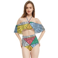 Wheel Of Emotions Feeling Emotion Thought Language Critical Thinking Halter Flowy Bikini Set  by Semog4