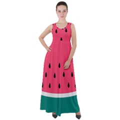 Watermelon Fruit Pattern Empire Waist Velour Maxi Dress by Semog4