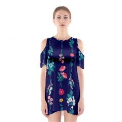 Flowers Pattern Bouquets Colorful Shoulder Cutout One Piece Dress by Semog4