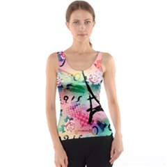 From Paris Abstract Art Pattern Tank Top by Semog4