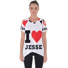 I Love Jesse Cut Out Side Drop Tee by ilovewhateva