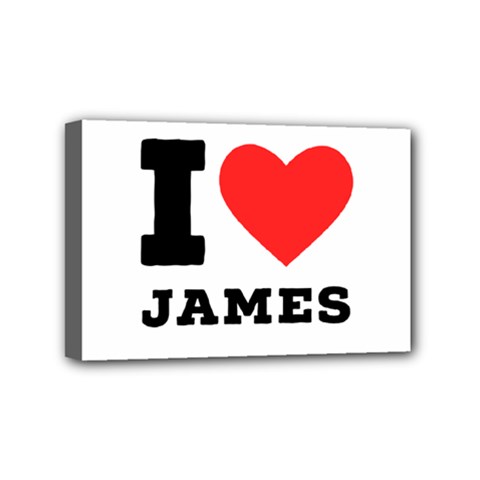 I Love James Mini Canvas 6  X 4  (stretched) by ilovewhateva