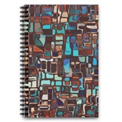 Stained Glass Mosaic Abstract 5 5  X 8 5  Notebook by Semog4