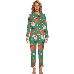 Colorful Funny Christmas Pattern Womens  Long Sleeve Lightweight Pajamas Set by Semog4