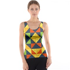 Background Geometric Color Tank Top by Semog4