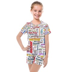 Writing Author Motivation Words Kids  Mesh Tee And Shorts Set