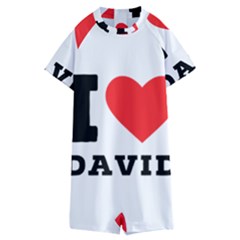 I Love David Kids  Boyleg Half Suit Swimwear by ilovewhateva