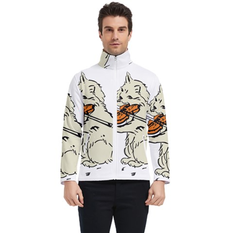 Cat Playing The Violin Art Men s Bomber Jacket by oldshool