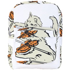 Cat Playing The Violin Art Full Print Backpack by oldshool