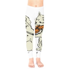 Cat Playing The Violin Art Kids  Classic Winter Leggings by oldshool