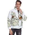 Cat Playing The Violin Art Men s Puffer Bubble Jacket Coat View3