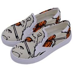 Cat Playing The Violin Art Kids  Canvas Slip Ons by oldshool