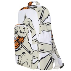 Cat Playing The Violin Art Double Compartment Backpack by oldshool